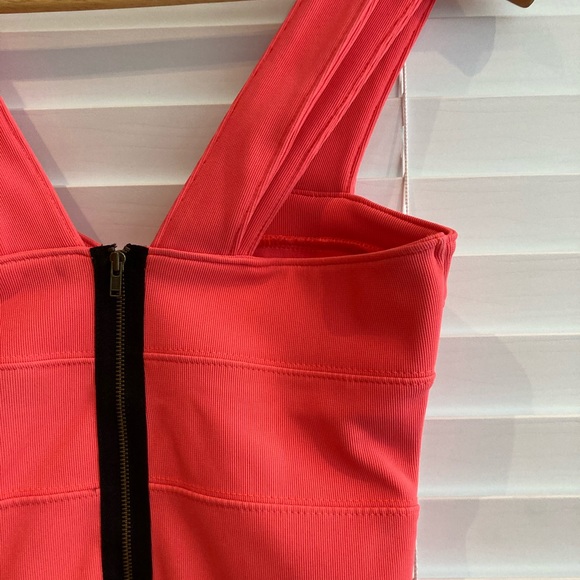 Topshop Petite Coral Bodycon Dress US 4 - Picture 7 of 9